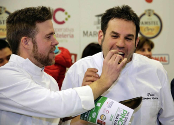 Acto de entrega de premios de la Semana del Pincho de Navarra 2018 en la que el primer premio ha sido para El Merca'o, el segundo para el Iruñazarra y el tercero para La Cocina de Alex Múgica.
