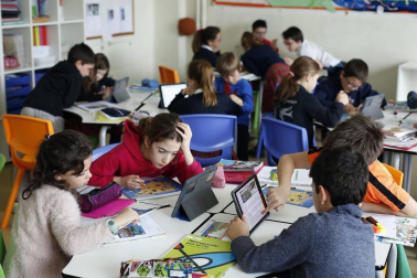 Alumnado del colegio Jesuitas Pamplona.