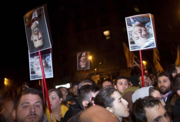 En una concentración convocada por la izquierda independentista, los Mossos han cargado contra los manifestantes
