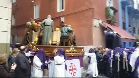 "La Última cena" en la procesión de Viernes Santo de Pamplona