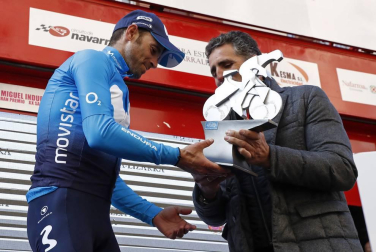 El ciclista murciano Alejandro Valverde (Movistar Team) ganó este sábado el 'XX Gran Premio Miguel Induráin', disputado sobre 186 kilómetros con salida y llegada en  Estella.