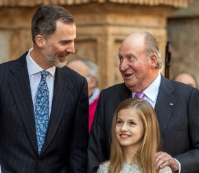 Los Reyes, en la misa de Resurrección en Palma