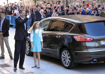Los Reyes, en la misa de Resurrección en Palma