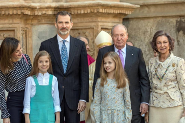 Los Reyes, en la misa de Resurrección en Palma