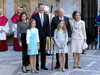 Los Reyes, en la misa de Resurrección en Palma