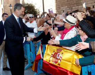 Los Reyes, en la misa de Resurrección en Palma