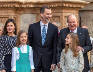Los Reyes, en la misa de Resurrección en Palma