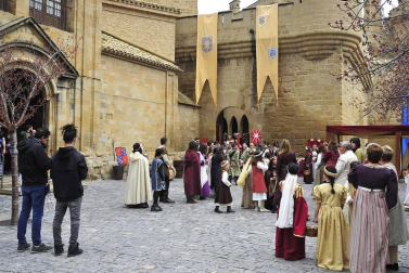 La plaza Carlos III El Noble de Olite ha acogido la grabación del programa de TVE Masterchef.