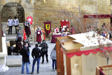 La plaza Carlos III El Noble de Olite ha acogido la grabación del programa de TVE Masterchef.