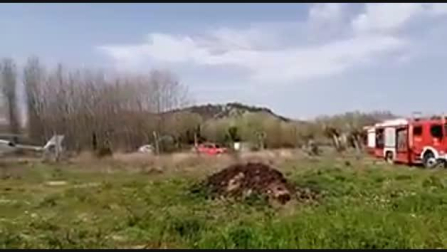 Accidente de motocultor en una huerta de Peralta
