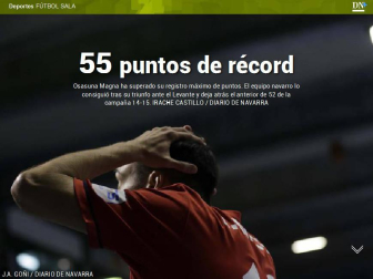Además, el récord histórico de puntos de Osasuna Magna