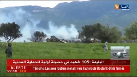 Un avión militar se estrella en Argelia