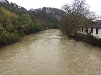 Temporal de lluvia en Navarra