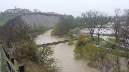 Temporal de lluvia en Navarra