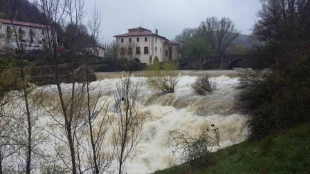 Temporal de lluvia en Navarra
