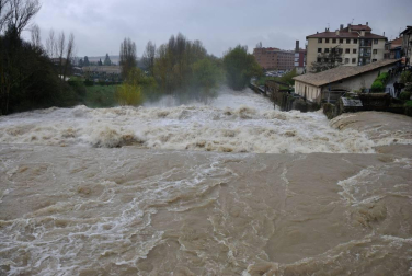Temporal de lluvia en Navarra