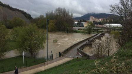 Temporal de lluvia en Navarra