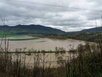 Temporal de lluvia en Navarra