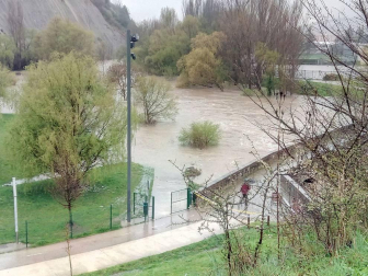 Temporal de lluvia en Navarra