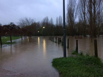Temporal de lluvia en Navarra