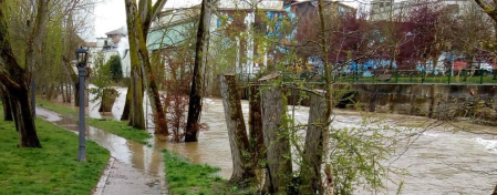 Temporal de lluvia en Navarra
