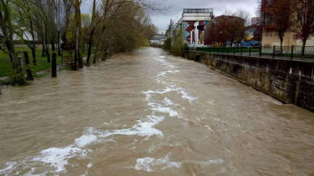 Temporal de lluvia en Navarra