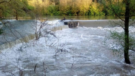 Temporal de lluvia en Navarra