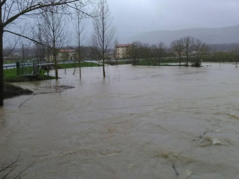 Temporal de lluvia en Navarra