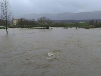 Temporal de lluvia en Navarra