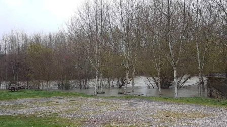 Temporal de lluvia en Navarra