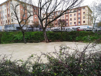 Temporal de lluvia en Navarra