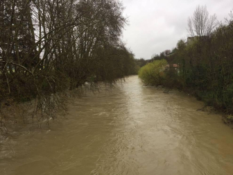Temporal de lluvia en Navarra