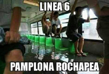Estampas graciosas haciendo alusión al temporal de lluvia que afectó a la Comunidad foral del 10 al 14 de abril.