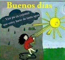 Estampas graciosas haciendo alusión al temporal de lluvia que afectó a la Comunidad foral del 10 al 14 de abril.