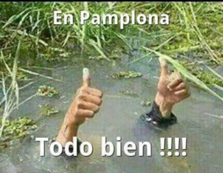 Estampas graciosas haciendo alusión al temporal de lluvia que afectó a la Comunidad foral del 10 al 14 de abril.