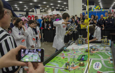 El equipo navarro FSIngenium Team participó en la final mundial de la First Lego League 2018 celebrada en el Cobo Center de Detroir, en Michiugan (EE UU).