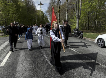 Imágenes de la romería de Roncesvalles.