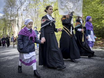 Imágenes de la romería de Roncesvalles.