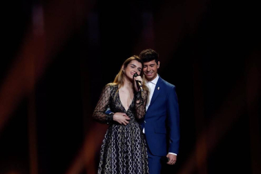 Amaia y Alfred, emocionados en el segundo ensayo de Eurovisión