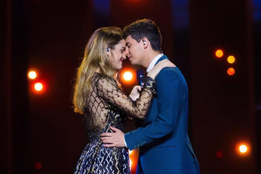 Amaia y Alfred, emocionados en el segundo ensayo de Eurovisión