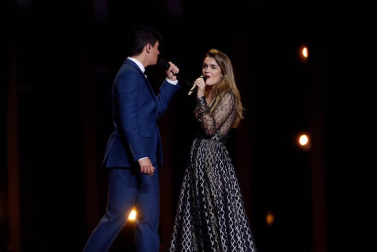 Amaia y Alfred, emocionados en el segundo ensayo de Eurovisión