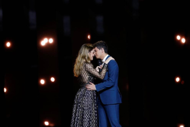 Amaia y Alfred, emocionados en el segundo ensayo de Eurovisión