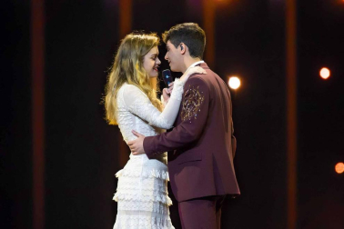 Los representantes españoles han participado en el primer ensayo general de la primera semifinal, en la que vota España