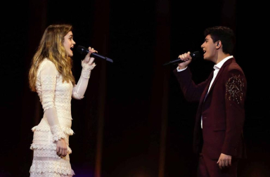 Los representantes españoles han participado en el primer ensayo general de la primera semifinal, en la que vota España