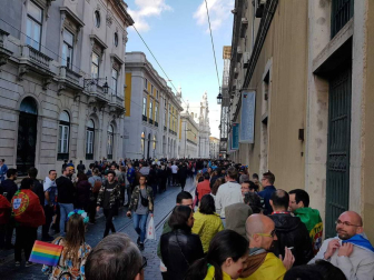 El centro de Lisboa se encuentra colapsado a unos minutos de la gran noche