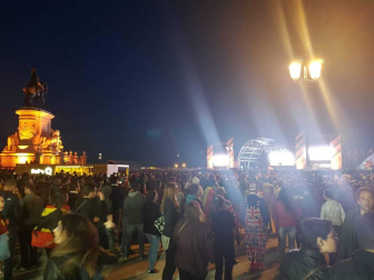 Así está ahora la plaza del Comercio de Lisboa