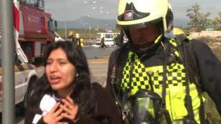 Simulacro de un accidente aéreo cerca del Aeropuerto de Noáin