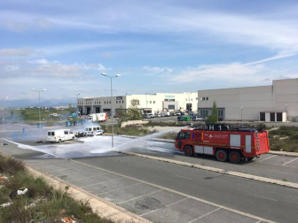 El Aeropuerto de Pamplona ha sido escenario este jueves de un simulacro de accidente