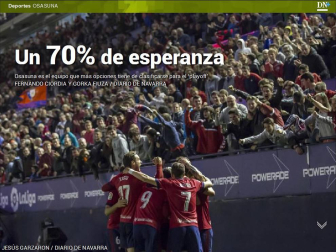 Además, las posibilidades del play off de Osasuna.