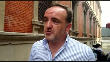 Javier Esparza, en la manifestación contra la política lingüística del Gobierno de Barkos